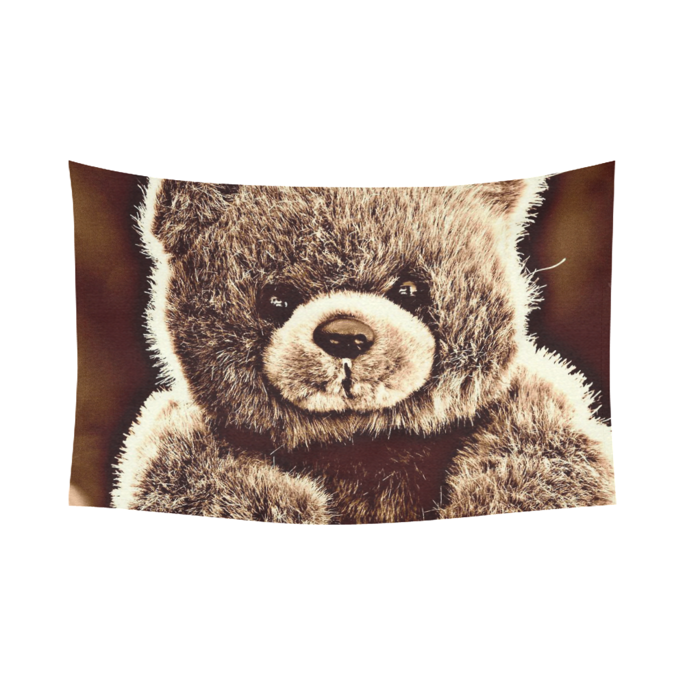 adorable Teddy 1 by FeelGood Cotton Linen Wall Tapestry 90"x 60"