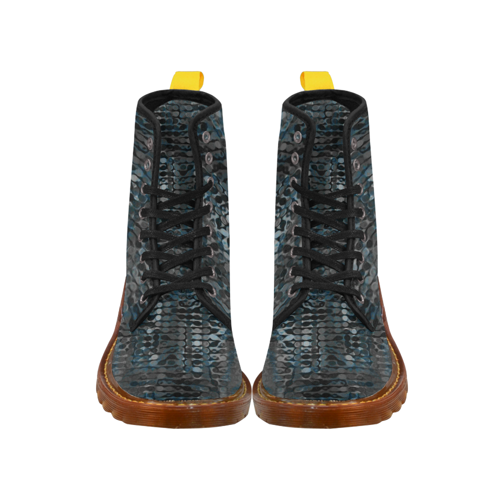 Black Reflector Martin Boots For Men Model 1203H