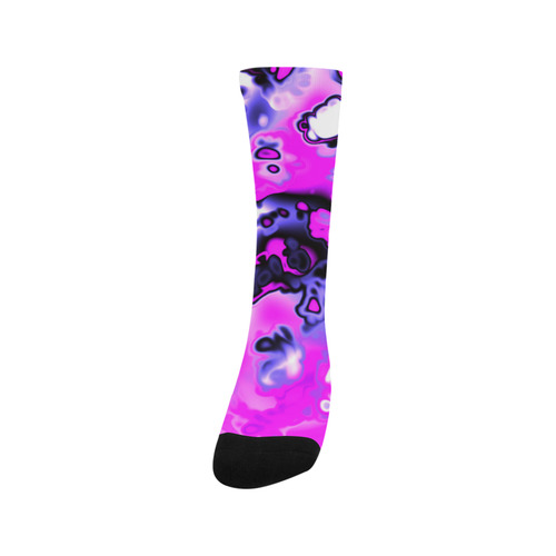 pink purple white abstract Trouser Socks