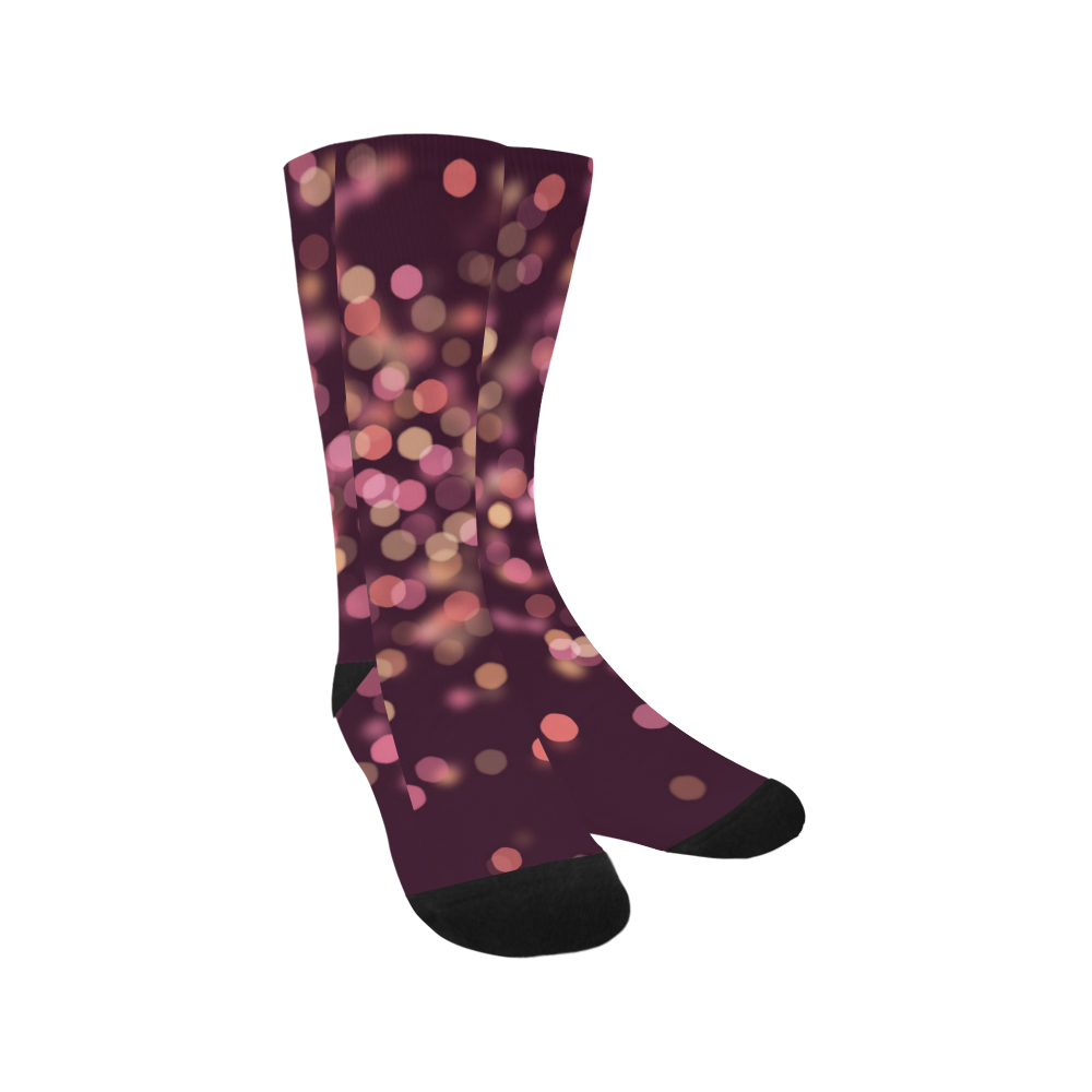 burgundy bokeh Trouser Socks