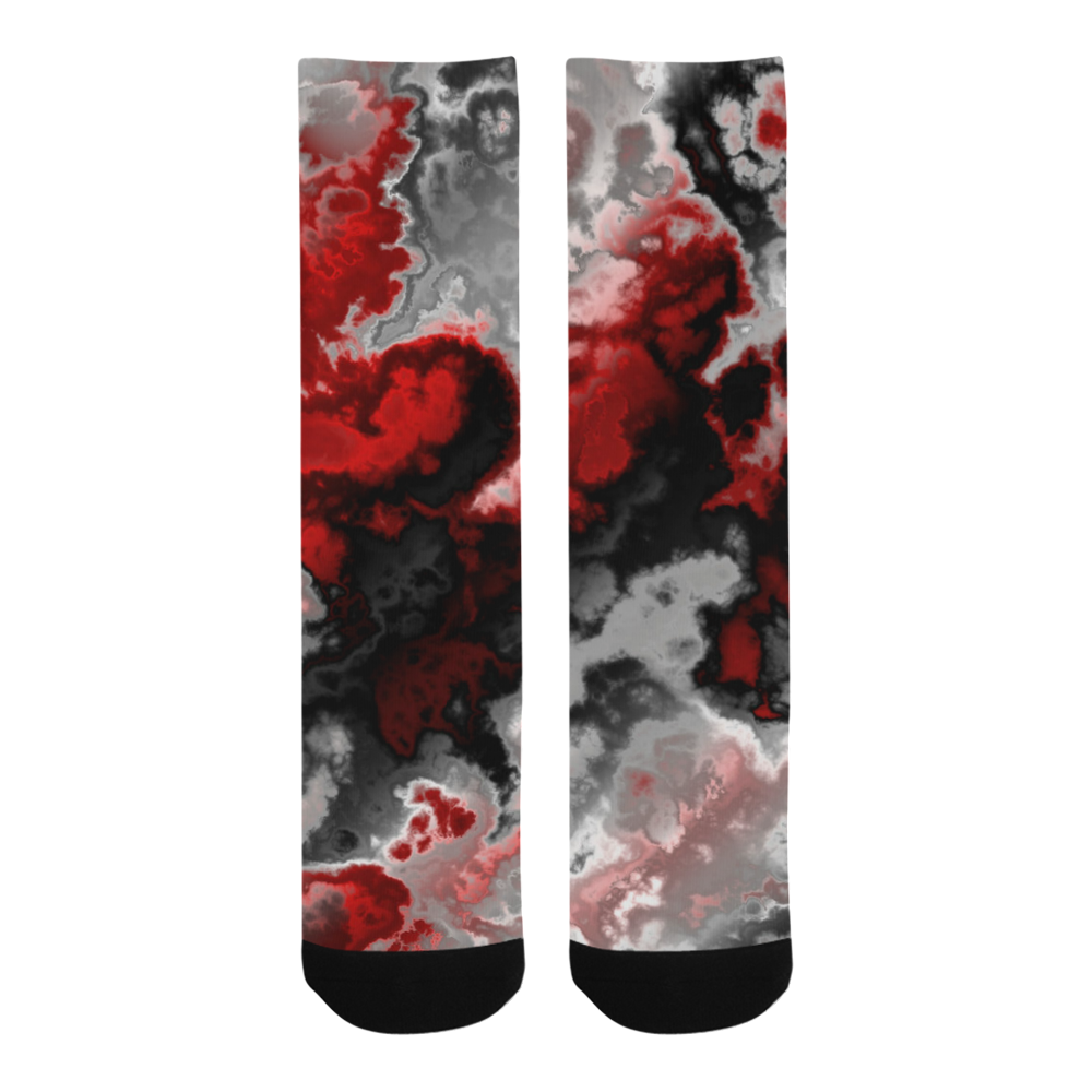 black gray white red Trouser Socks