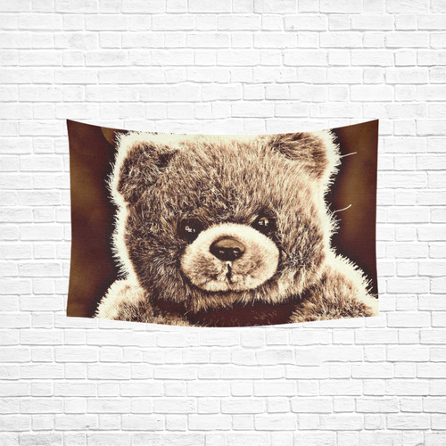 adorable Teddy 1 by FeelGood Cotton Linen Wall Tapestry 60"x 40"