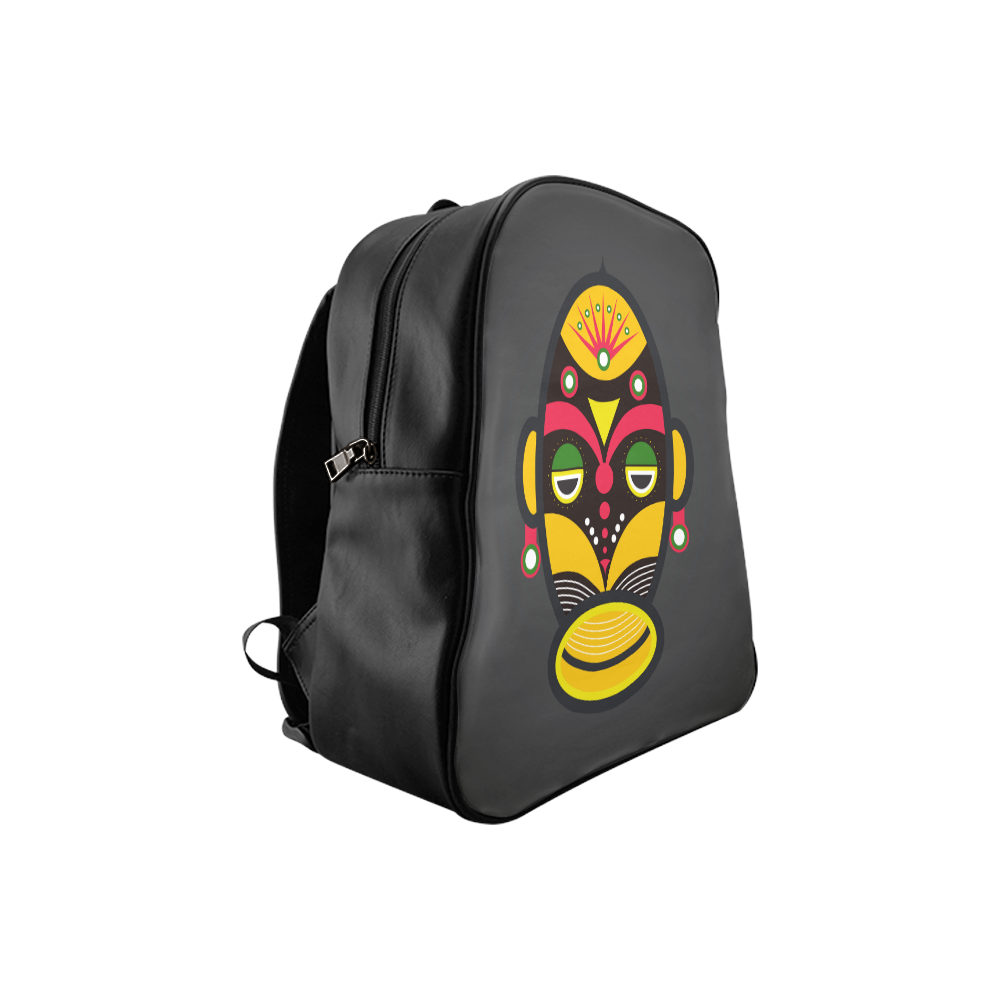 African Traditional Tribal Mask School Backpack (Model 1601)(Small)