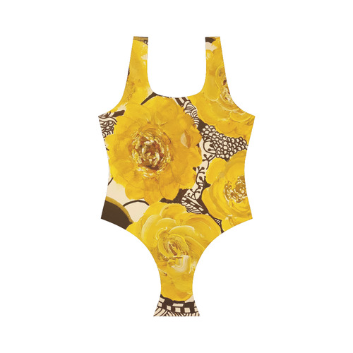 Yellow Rose by DBART Vest One Piece Swimsuit (Model S04)