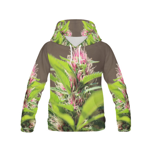 Pink Hair Lady All Over Print Hoodie for Men (USA Size) (Model H13)