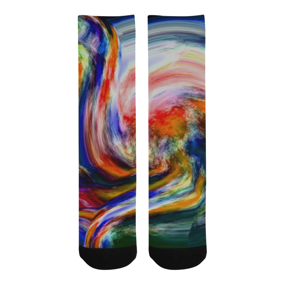 watercolor swirl Trouser Socks