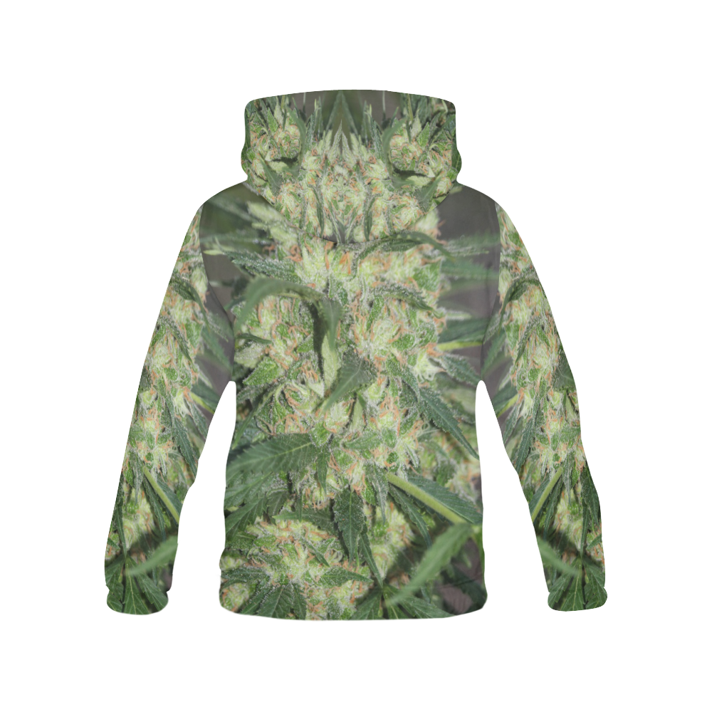 Green Crack All Over Print Hoodie for Women (USA Size) (Model H13)