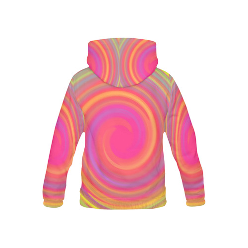 Rainbow Swirls All Over Print Hoodie for Kid (USA Size) (Model H13)