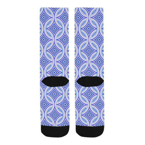 purple blue and white diamond pattern Trouser Socks