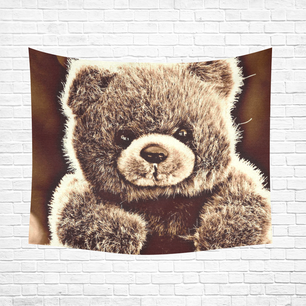 adorable Teddy 1 by FeelGood Cotton Linen Wall Tapestry 60"x 51"