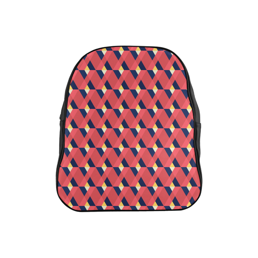 red triangle tile ceramic School Backpack (Model 1601)(Small)