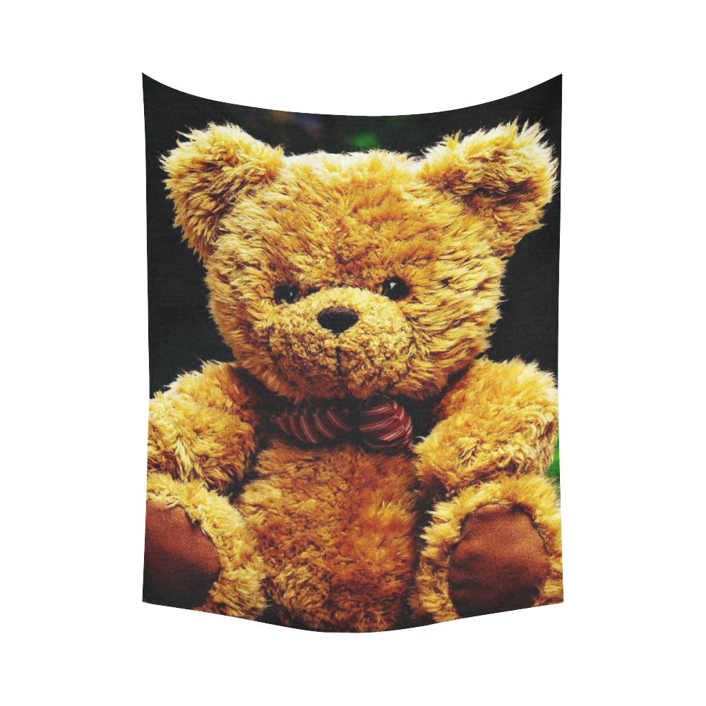 adorable Teddy 2 by FeelGood Cotton Linen Wall Tapestry 60"x 80"