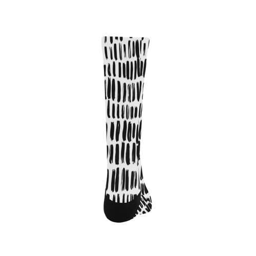 black and white doodle patterns (2) Trouser Socks