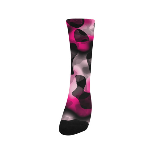 hot pink and black 2 Trouser Socks