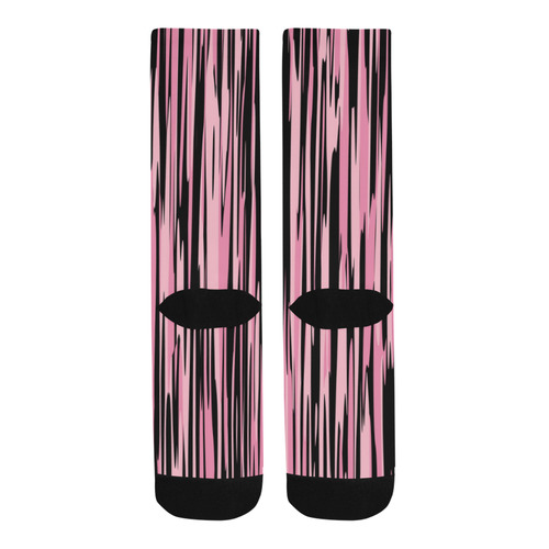 pink and black abstract Trouser Socks