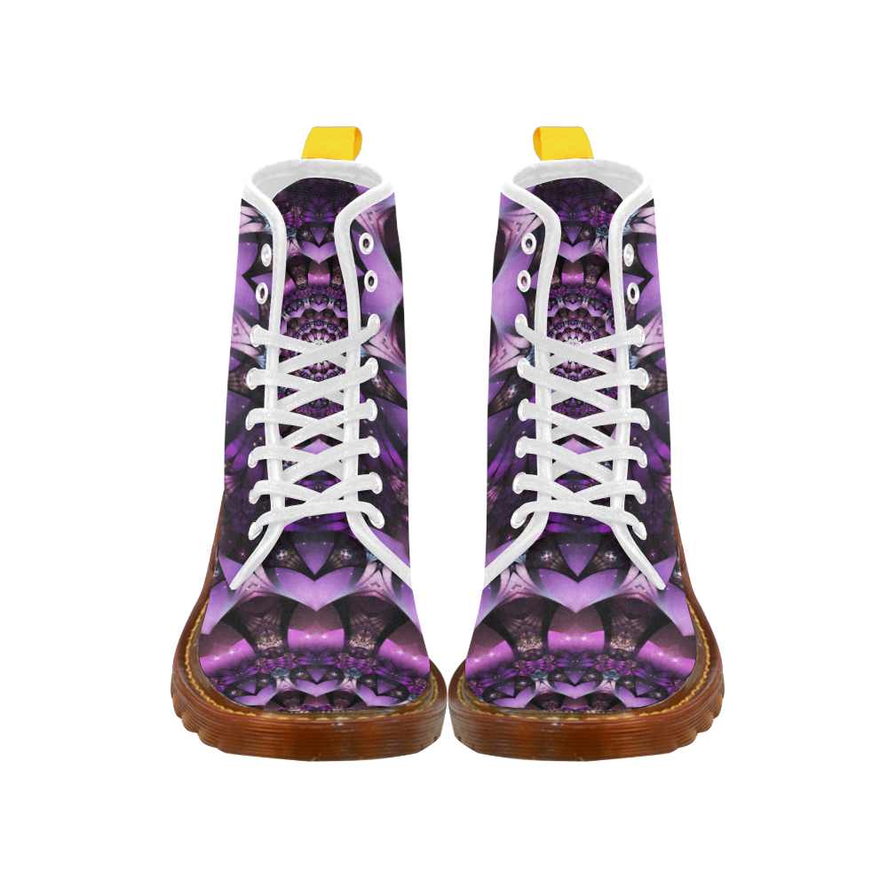 Fairy Flower Purple stars mandala Martin Boots For Women Model 1203H