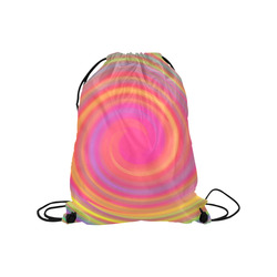 Rainbow Swirls Medium Drawstring Bag Model 1604 (Twin Sides) 13.8"(W) * 18.1"(H)