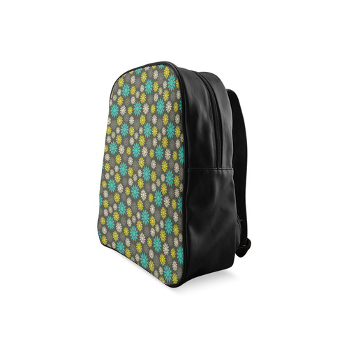 Symbolic Camomiles Floral School Backpack/Large (Model 1601)
