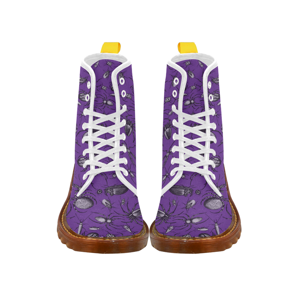 spiders creepy crawlers insects purple halloween Martin Boots For Women Model 1203H