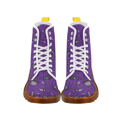 spiders creepy crawlers insects purple halloween Martin Boots For Women Model 1203H