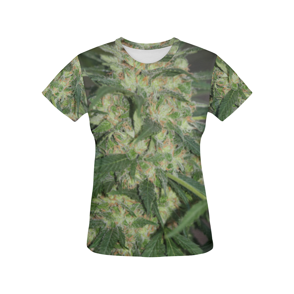 Green Crack All Over Print T-Shirt for Women (USA Size) (Model T40)