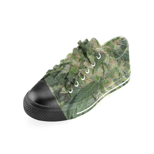 Green Crack Men's Classic Canvas Shoes (Model 018)