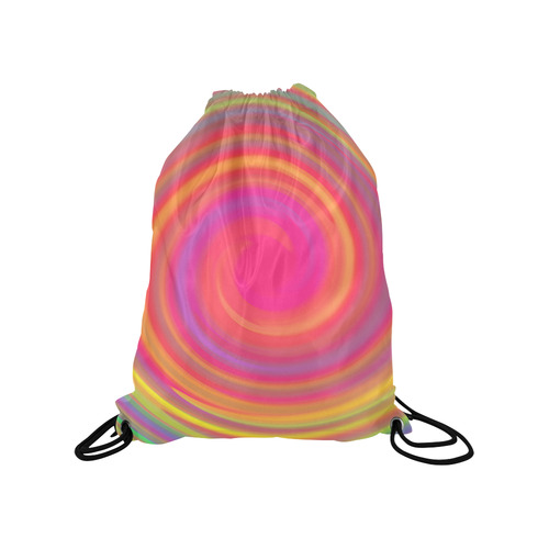 Rainbow Swirls Medium Drawstring Bag Model 1604 (Twin Sides) 13.8"(W) * 18.1"(H)