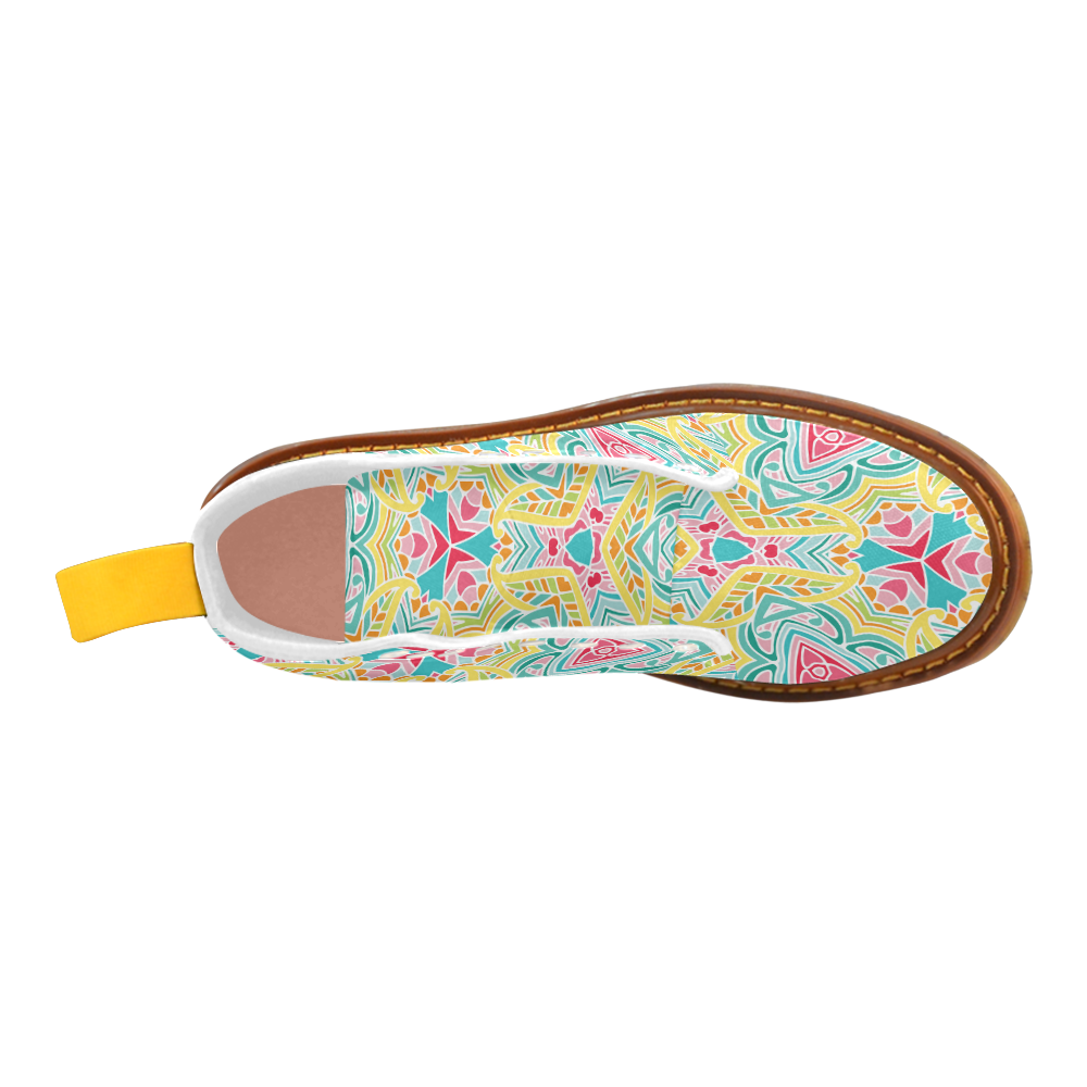Zandine 0409 bright summer floral pattern Martin Boots For Women Model 1203H