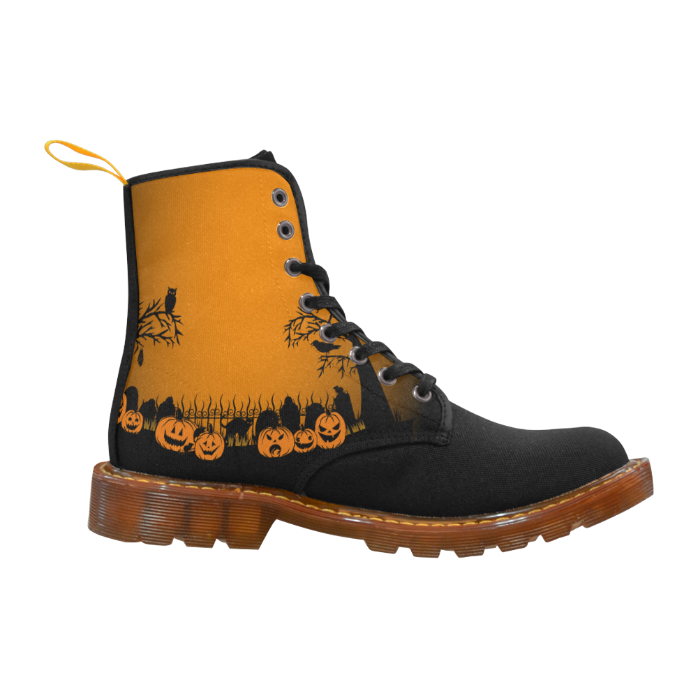 Trick Or Treat in the Graveyard Mens Boots Martin Boots For Men Model 1203H