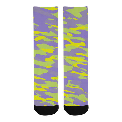 purple yellow and green camo Trouser Socks