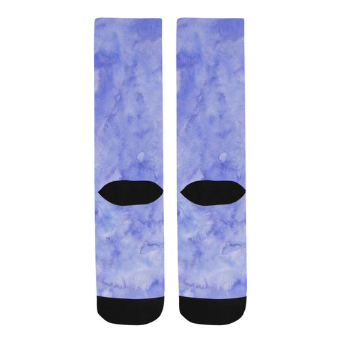 purple fluid watercolors Trouser Socks