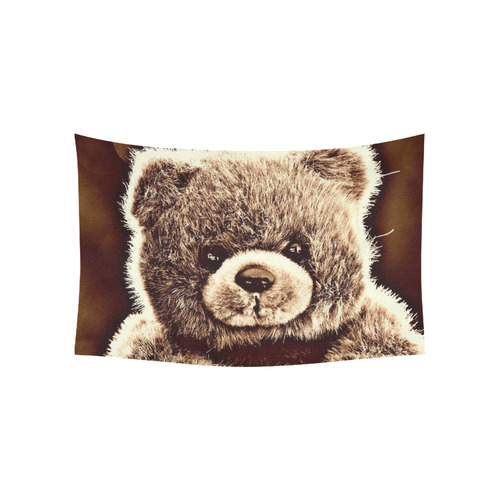adorable Teddy 1 by FeelGood Cotton Linen Wall Tapestry 60"x 40"