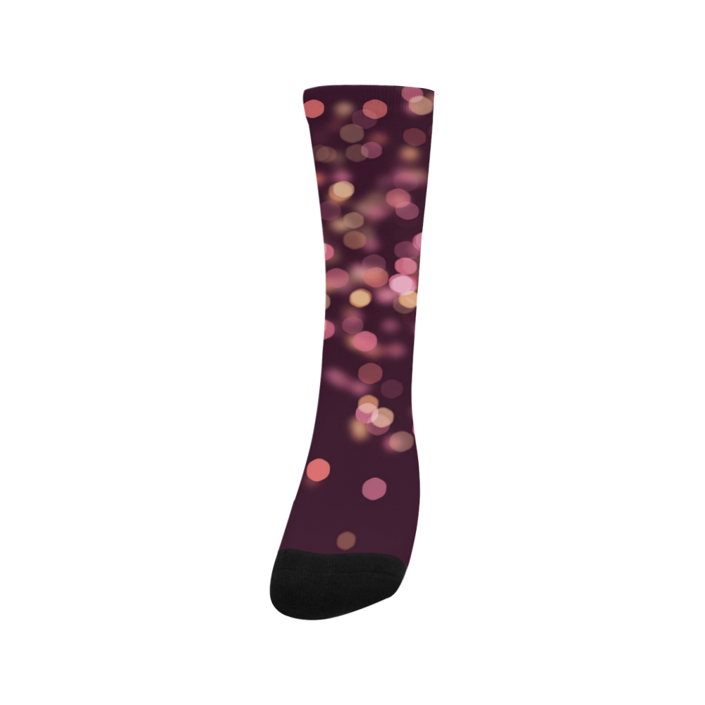 burgundy bokeh Trouser Socks