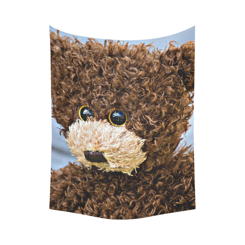 adorable Teddy 3 by FeelGood Cotton Linen Wall Tapestry 60"x 80"