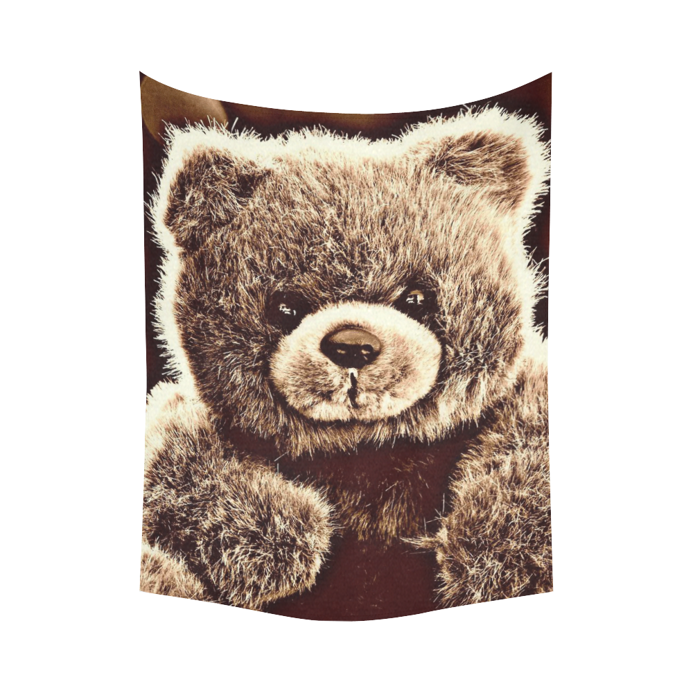 adorable Teddy 1 by FeelGood Cotton Linen Wall Tapestry 60"x 80"