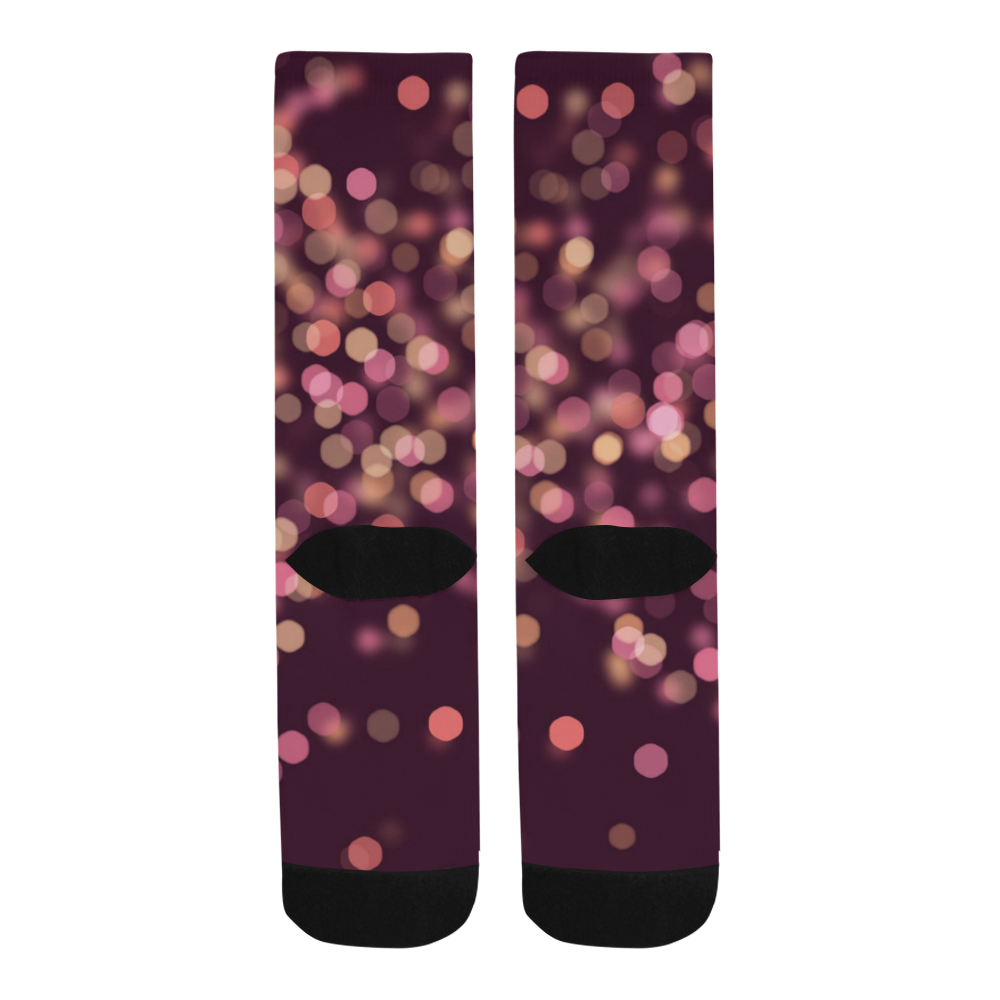 burgundy bokeh Trouser Socks