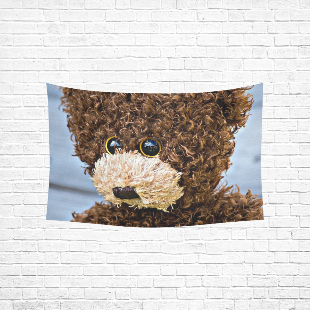adorable Teddy 3 by FeelGood Cotton Linen Wall Tapestry 60"x 40"