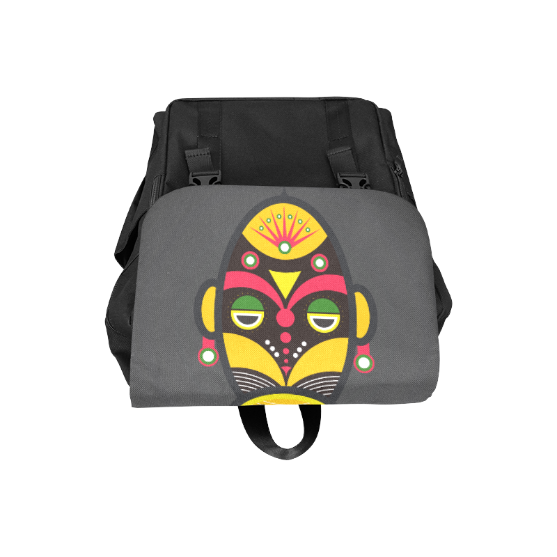 African Traditional Tribal Mask Casual Shoulders Backpack (Model 1623)