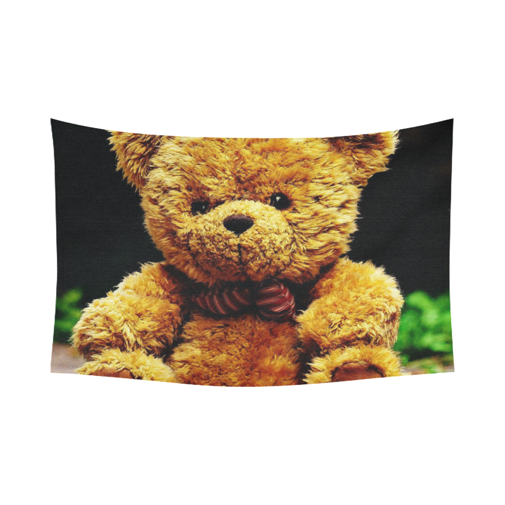adorable Teddy 2 by FeelGood Cotton Linen Wall Tapestry 90"x 60"