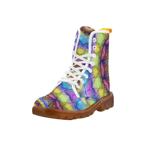 rainbow glass Mandala bright Martin Boots For Women Model 1203H