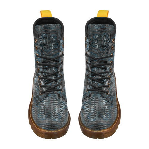 Black Reflector High Grade PU Leather Martin Boots For Men Model 402H
