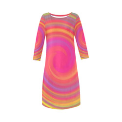Rainbow Swirls Round Collar Dress (D22)