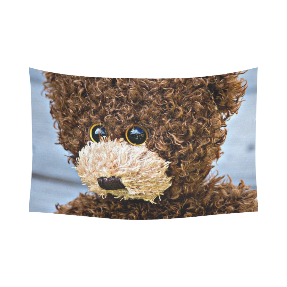 adorable Teddy 3 by FeelGood Cotton Linen Wall Tapestry 90"x 60"