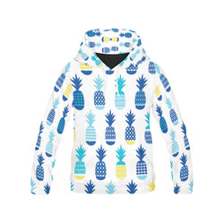 Pineapples Summer Fun Fruit Pattern All Over Print Hoodie for Women (USA Size) (Model H13)