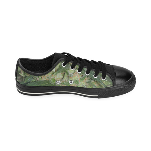 Green Crack Men's Classic Canvas Shoes (Model 018)