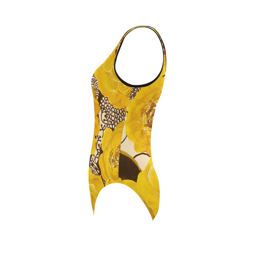 Yellow Rose by DBART Vest One Piece Swimsuit (Model S04)