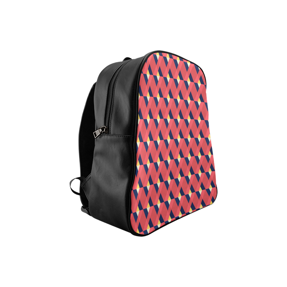 red triangle tile ceramic School Backpack (Model 1601)(Small)
