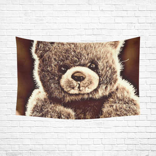 adorable Teddy 1 by FeelGood Cotton Linen Wall Tapestry 90"x 60"