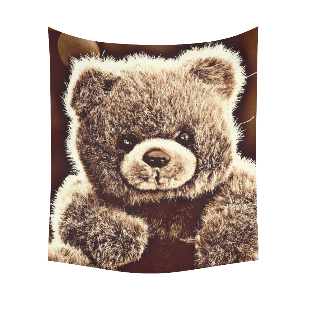 adorable Teddy 1 by FeelGood Cotton Linen Wall Tapestry 51"x 60"