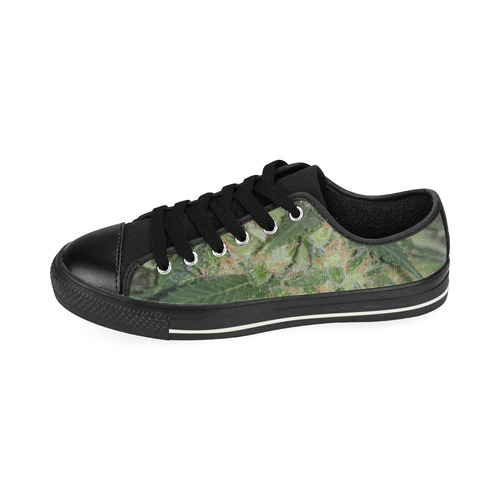 Green Crack Men's Classic Canvas Shoes (Model 018)